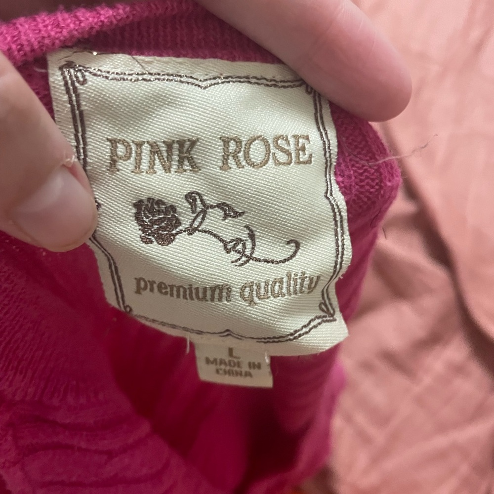 Pink Rose Ribbed Top - Picture 4 of 6